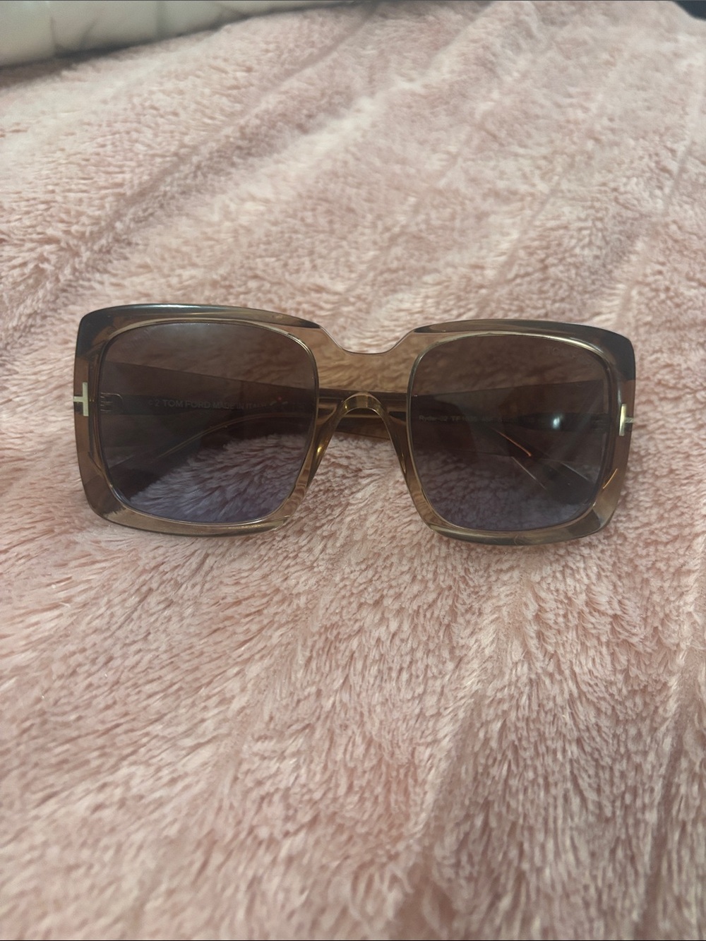 Tom Ford Square Frame Sunglasses - Brown Tortoise with Brown Lenses